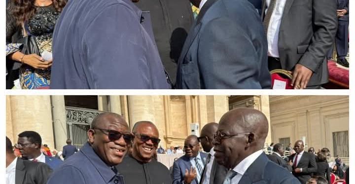 Tinubu, Peter Obi and Fayemi meets at Vatican