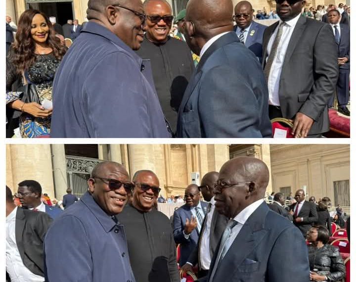 Tinubu, Peter Obi and Fayemi meets at Vatican