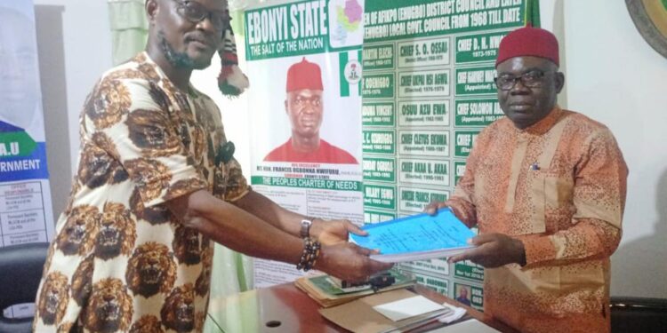 AFIKPO LG Chairman receives committee report on land dispute; promises swift action