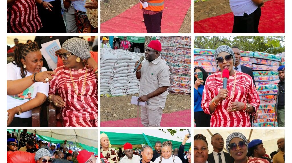 AFIKPO AGOG AS EBONYI ACTING GOVERNOR, PRINCESS OBILA FLAGS OFF DISTRIBUTION OF RELIEF MATERIALS TO FLOOD VICTIMS