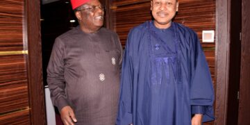 DAVID UMAHI  HOSTS INFORMATION COUNTERPART, IDRIS – HOLDS PLEASANT TETE-A-TETE ON POLICY AND DEVELOPMENTAL ISSUES CENTRAL TO GOVERNMENT ACTION