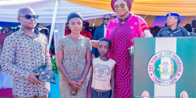 Ebonyi first Lady, Governor’s Aide gift boy,mother House, N1m
