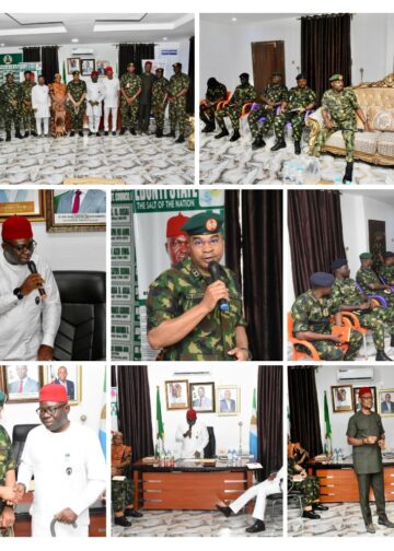 Nigerian Army Delegation Visits Afikpo Council Chairman as Federal Government is Set to Establish Army Recruitment & Training Institute