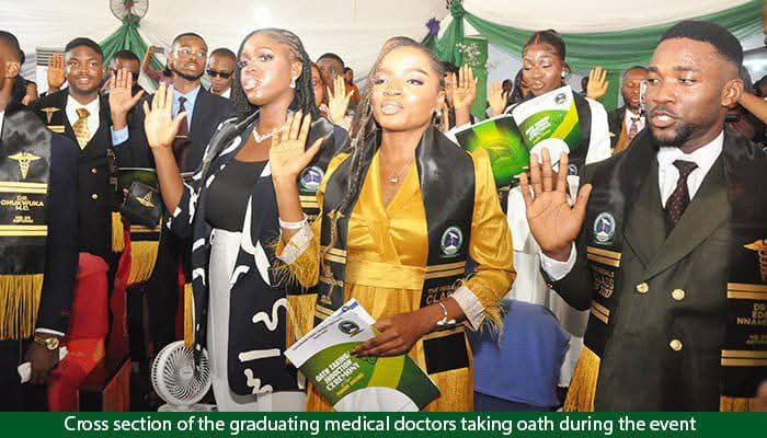42 AE-FUNAI PIONEER MEDICAL GRADUATES SWORN IN AS MEDICAL DOCTORS, AS MDCN CHARGES THEM TO UPHOLD EXCELLENCE, PROFESSIONAL STANDARDS