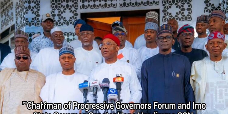 Progressive Governors Forum passes vote of confidence on Uzodimma…vows to ensure Tinubu’s reelection