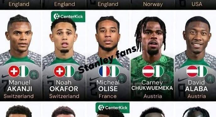 FACES OF NIGERIANS THAT’LL PLAY AT THE WORLD CUP 2026