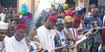Nwifuru swears-in newly elected LG Chairmen, warns of consequences if they don’t deliver to APC — appoints 1710 Executive Assistants