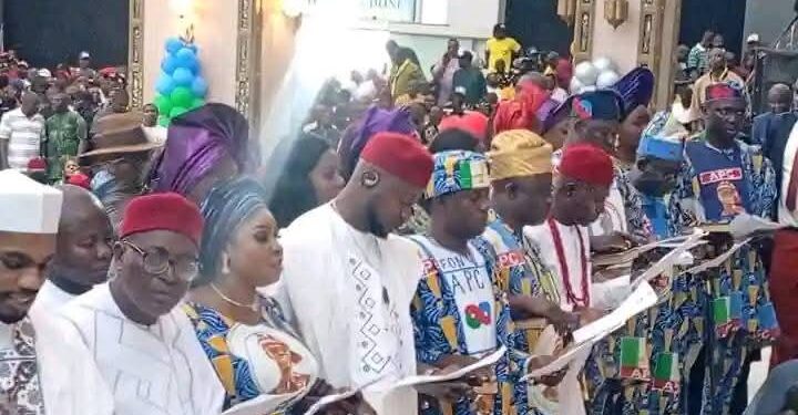 Nwifuru swears-in newly elected LG Chairmen, warns of consequences if they don’t deliver to APC — appoints 1710 Executive Assistants